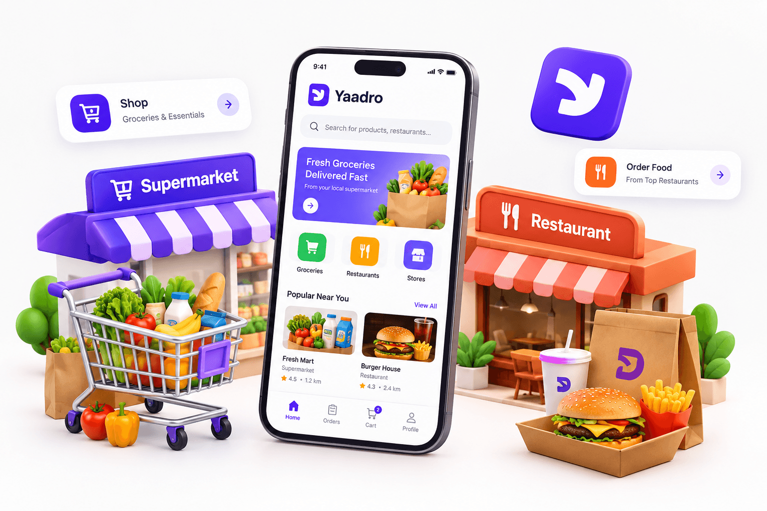Yaadro ecommerce online store for shops